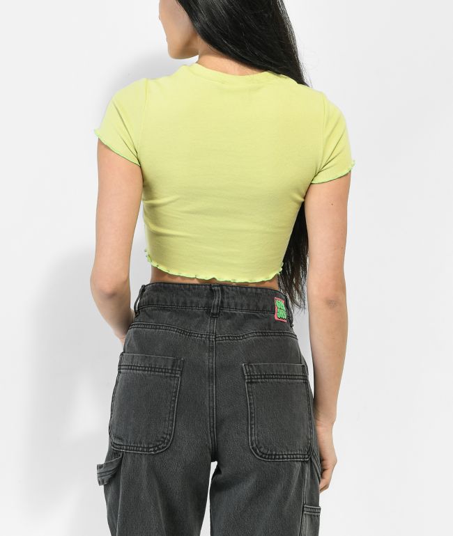 Empyre Angelica Green Crop T-Shirt - thumbnail 2