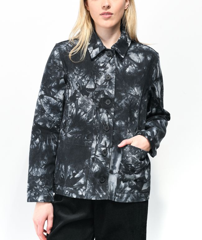 Empyre Auden Black Tie Dye Canvas Jacket - thumbnail 3