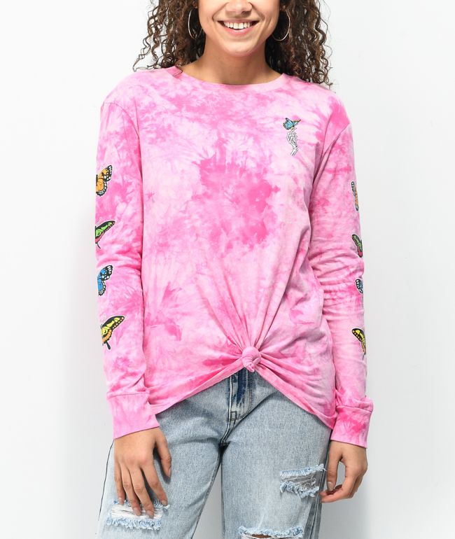 Empyre Bambino Pink Tie Dye Long Sleeve T-Shirt