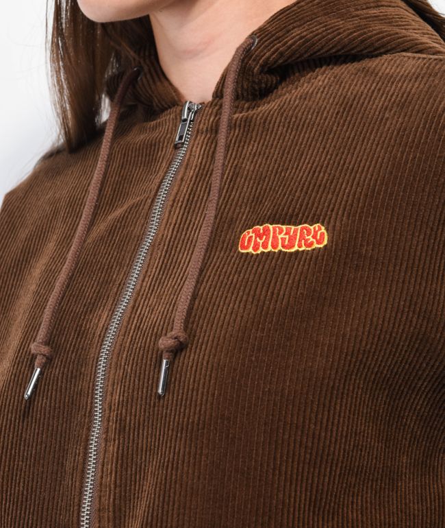 Empyre Baylor Brown Corduroy Hooded Jacket - thumbnail 3