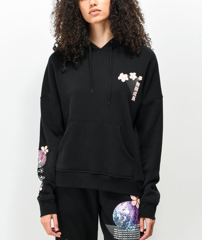 Empyre Botanical Art Black Hoodie - thumbnail 2