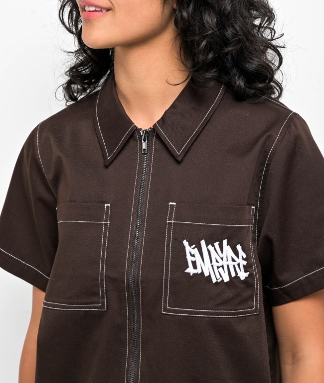 Empyre Buffy Java Crop Work Shirt - thumbnail 3