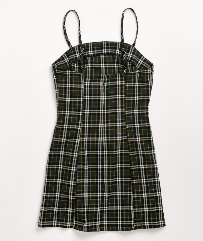 Empyre Dia Green Plaid Dress - thumbnail 3