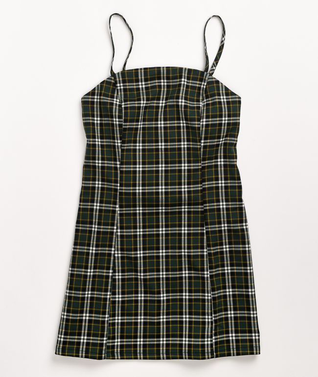 Empyre Dia Green Plaid Dress