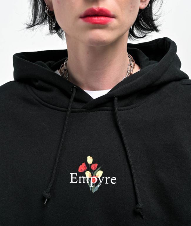 Empyre Ditsy Floral Black Hoodie - thumbnail 3