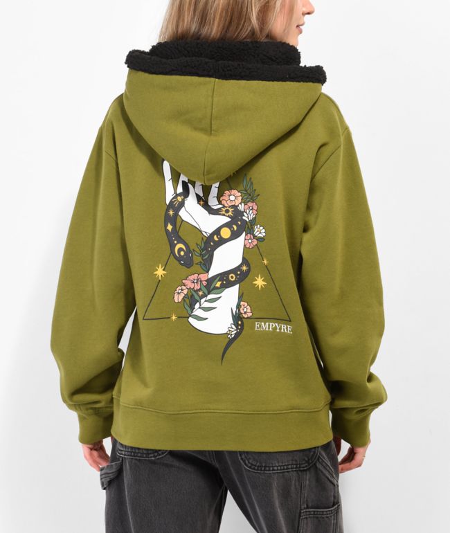Empyre Elena Snake Green Hoodie