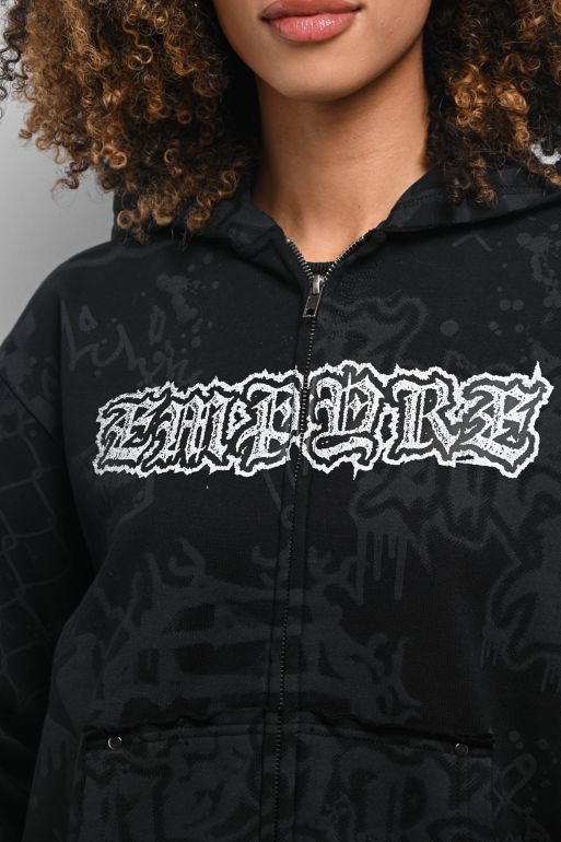 Empyre Ellio Black Zip Hoodie - thumbnail 3