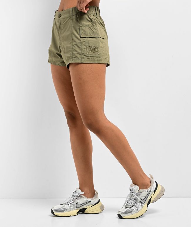 Empyre Evie Olive Green Cargo Shorts - thumbnail 3