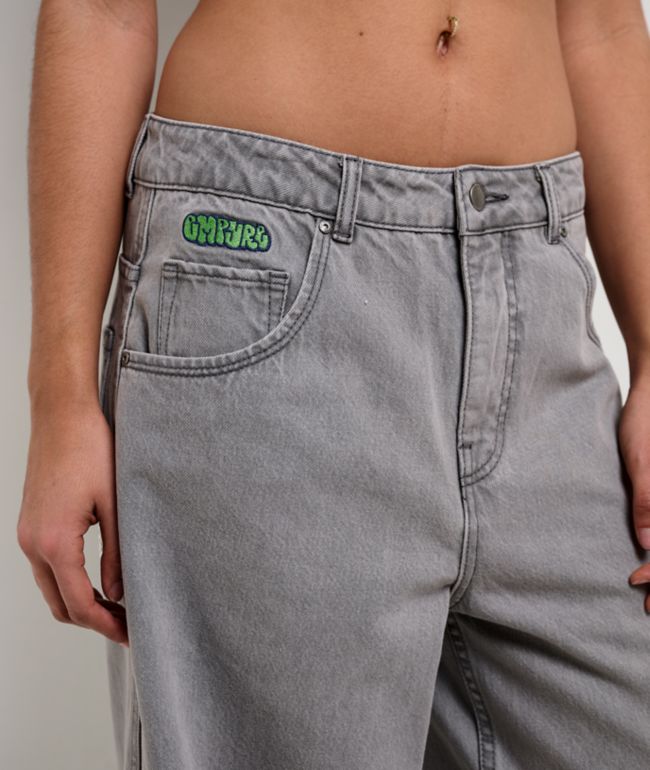 Empyre Extent Pockies Grey Mid Rise Wide Leg Jeans - thumbnail 3