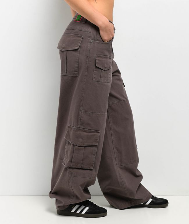 Empyre Extent Taupe Wide Leg Relaxed Cargo Pants - thumbnail 3