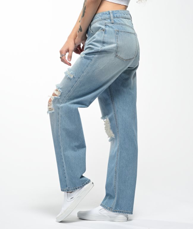 Empyre Frankie Light Wash Dad Jeans - thumbnail 3