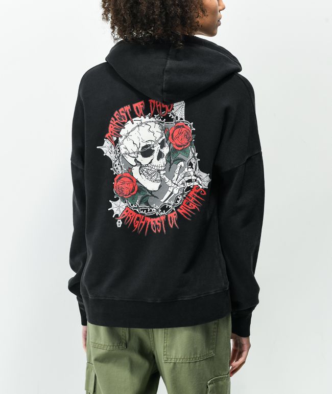 Empyre Fredia Day & Night Dark Grey Wash Hoodie