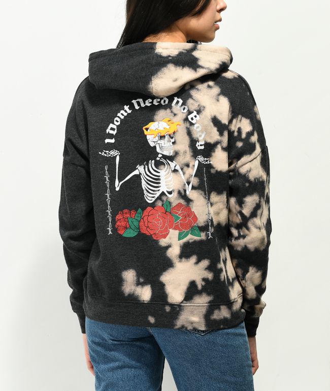 Empyre Fredia Don't Need Black Bleach Dye Hoodie
