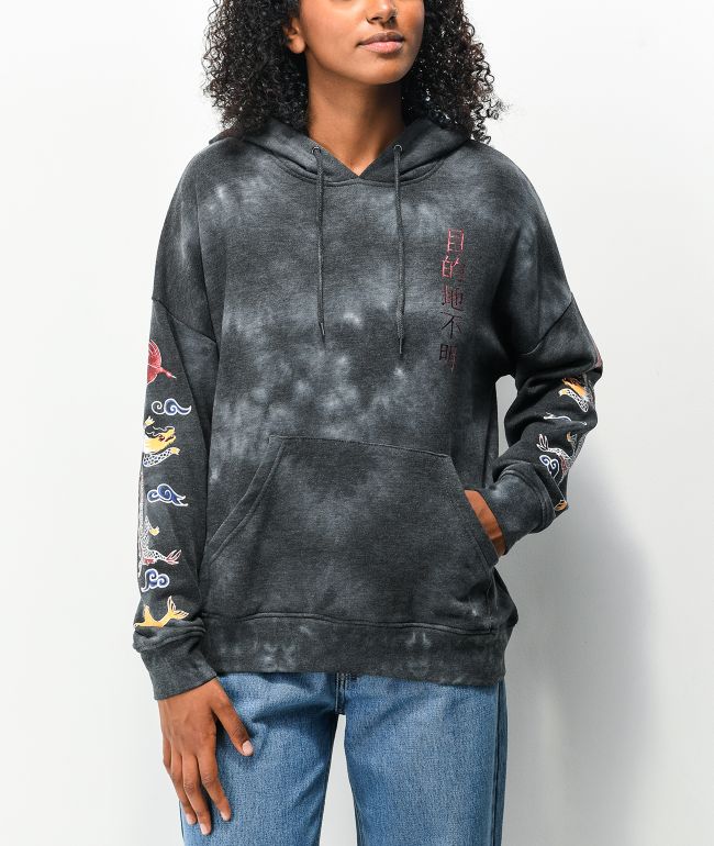 Empyre Fredia Foil Fish Black Tie Dye Hoodie - thumbnail 2