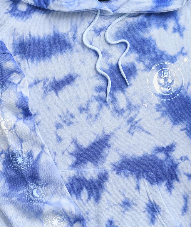 Empyre Fredia Skull Blue Tie Dye Hoodie - thumbnail 3