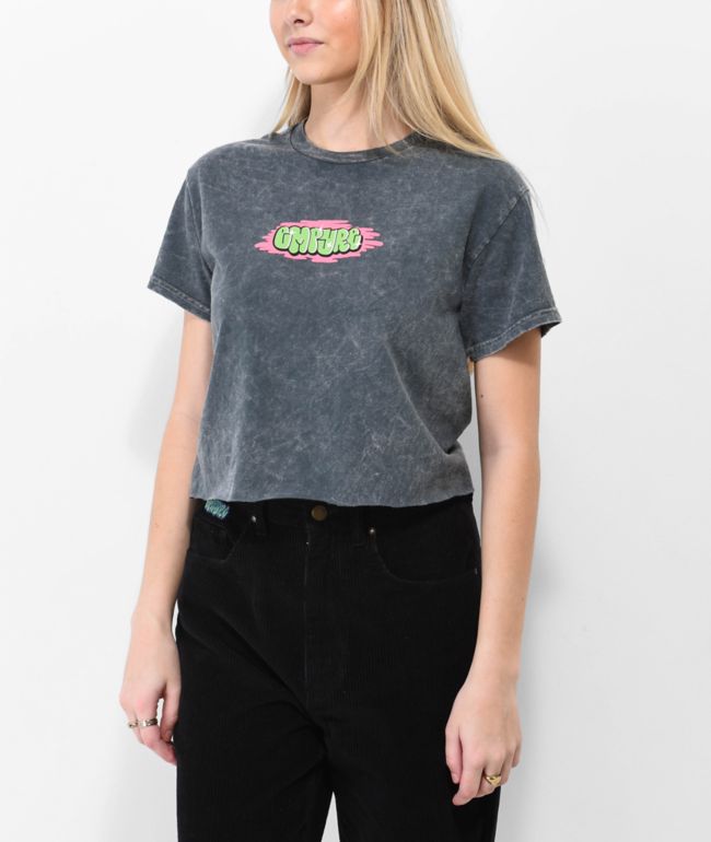 Empyre Fresh Hit Charcoal Crop T-Shirt