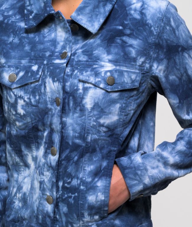 Empyre Freya Blue Tie Dye Corduroy Jacket - thumbnail 3