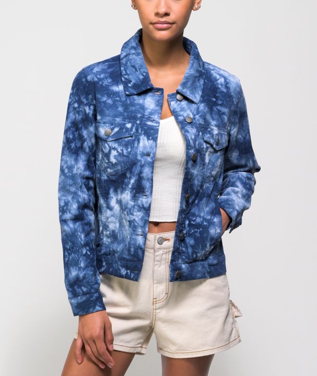 Empyre Freya Blue Tie Dye Corduroy Jacket