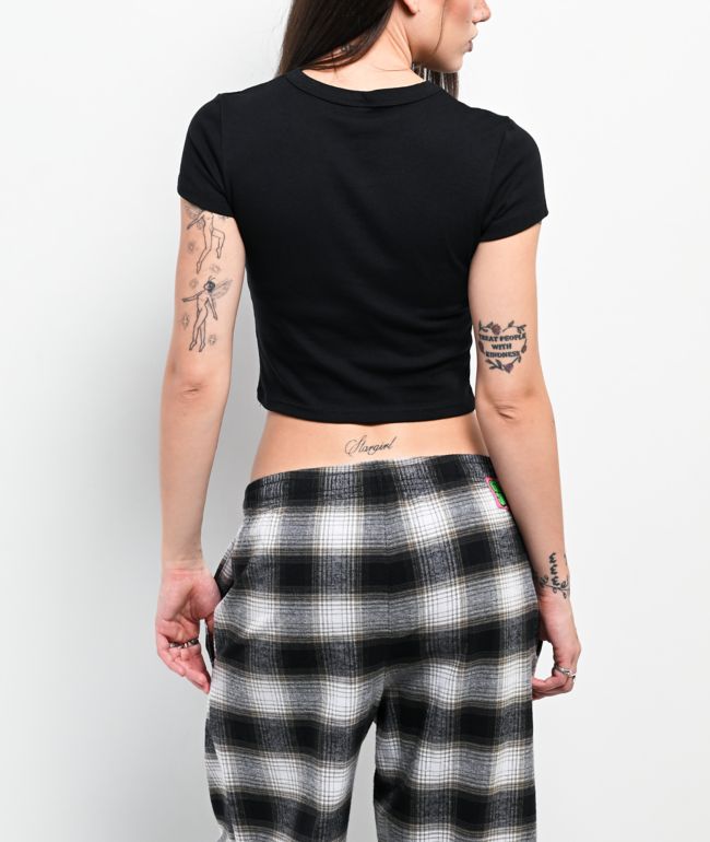 Empyre Heavenly Hugs Black Crop T-Shirt - thumbnail 2