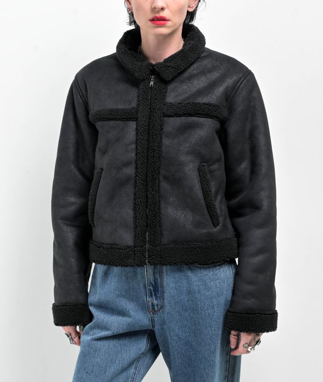 Empyre Hendrix Black Shearling Jacket - thumbnail 3