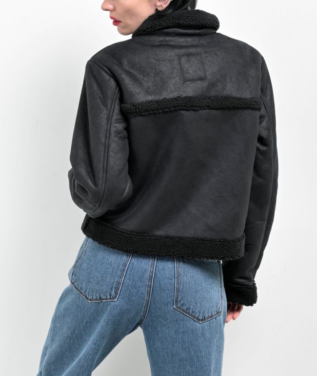Empyre Hendrix Black Shearling Jacket - thumbnail 2