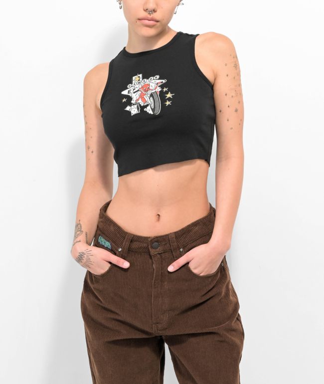 Empyre High Roller Black Crop Tank Top