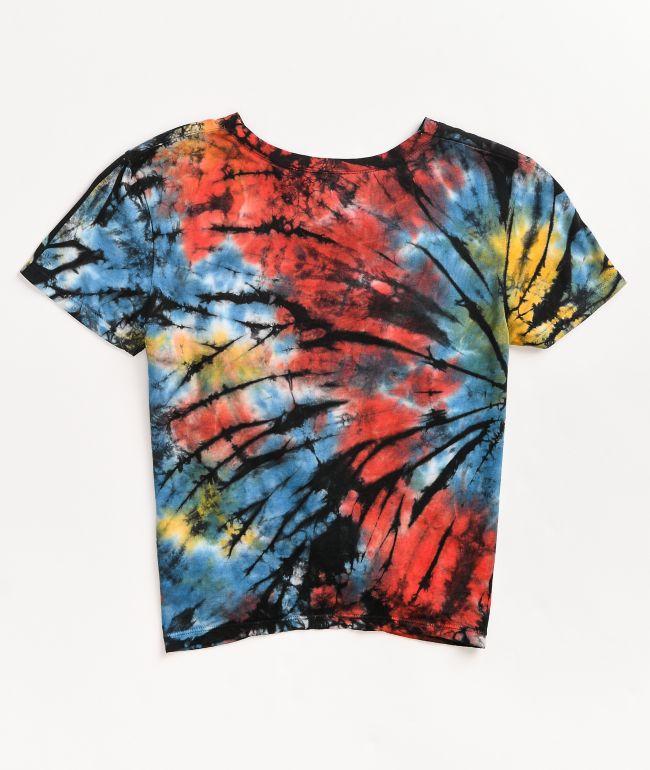 Empyre Ilaria Tie Dye Knot Front T-Shirt - thumbnail 3