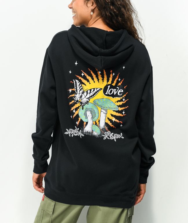 Empyre Jasmine Love Mushroom Black Hoodie