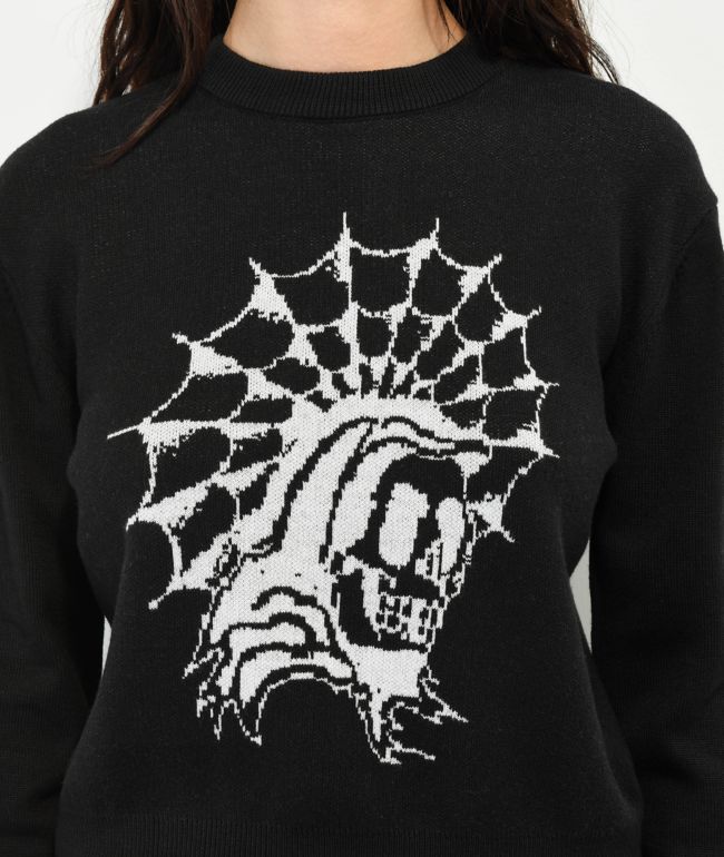 Empyre Jax Skull Black Crop Sweater - thumbnail 2