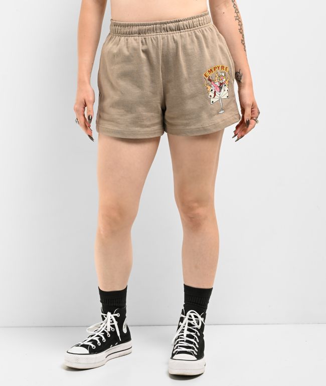 Empyre Jules Cowgirl Beige Sweat Shorts