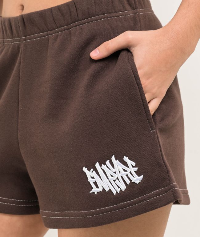 Empyre Jules Logo Brown Sweat Shorts - thumbnail 3