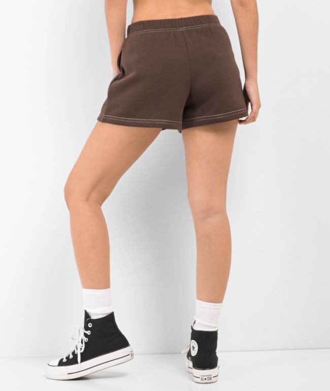 Empyre Jules Logo Brown Sweat Shorts - thumbnail 2