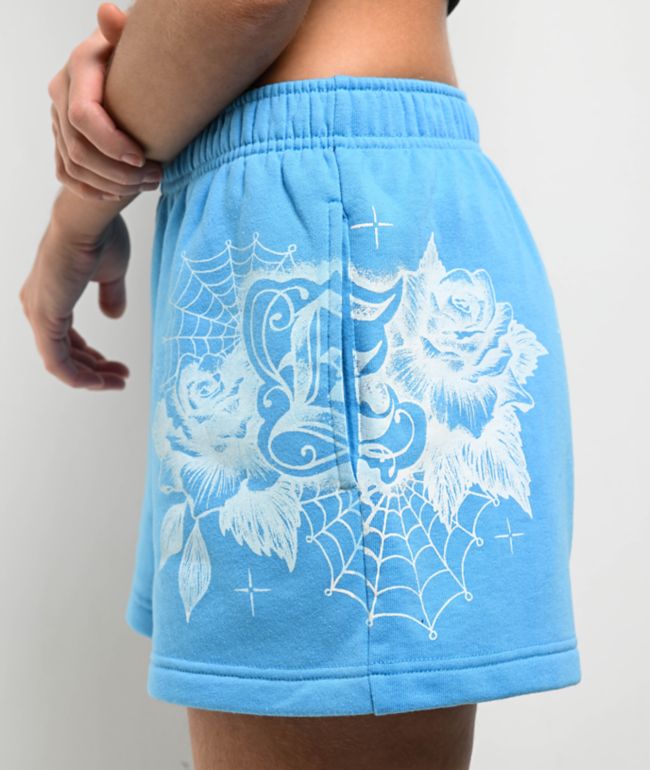 Empyre Jules Rose Web Blue Sweat Shorts - thumbnail 3