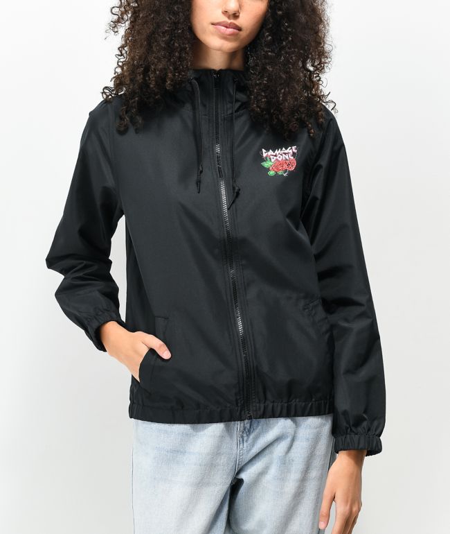 Empyre Kamryn Damage Done Black Windbreaker Jacket - thumbnail 2