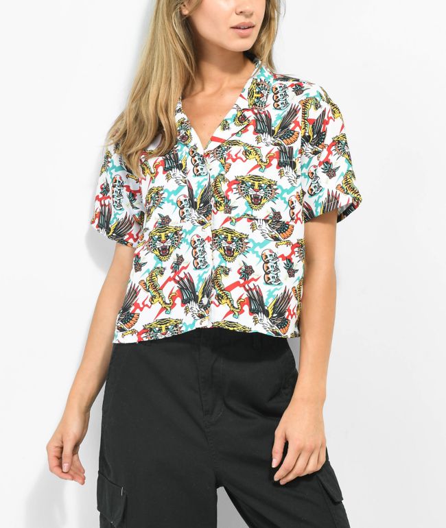 Empyre Kidd White Short Sleeve Button Up Shirt