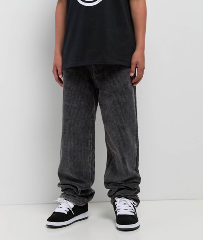 Empyre Kids Black Wash Corduroy Loose Fit Pants