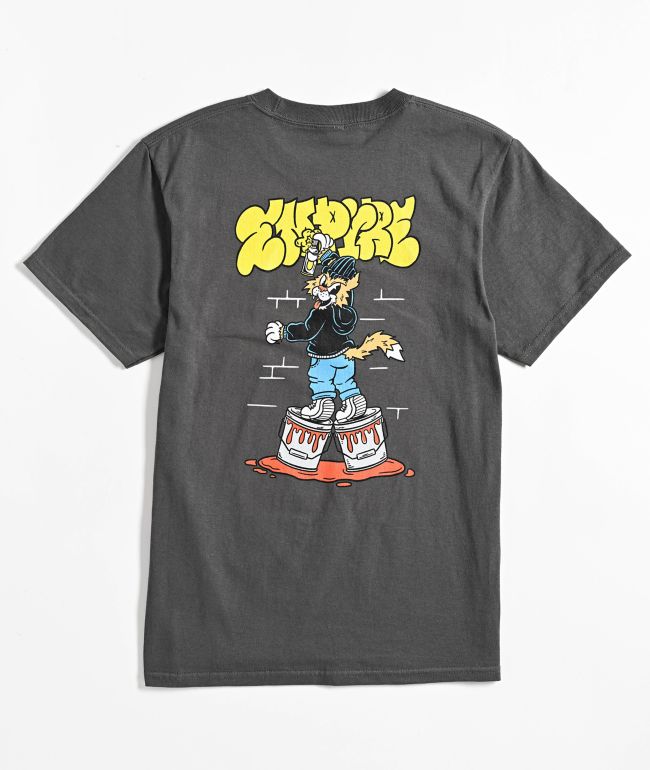 Empyre Kids Graffiti Cat Grey T-Shirt