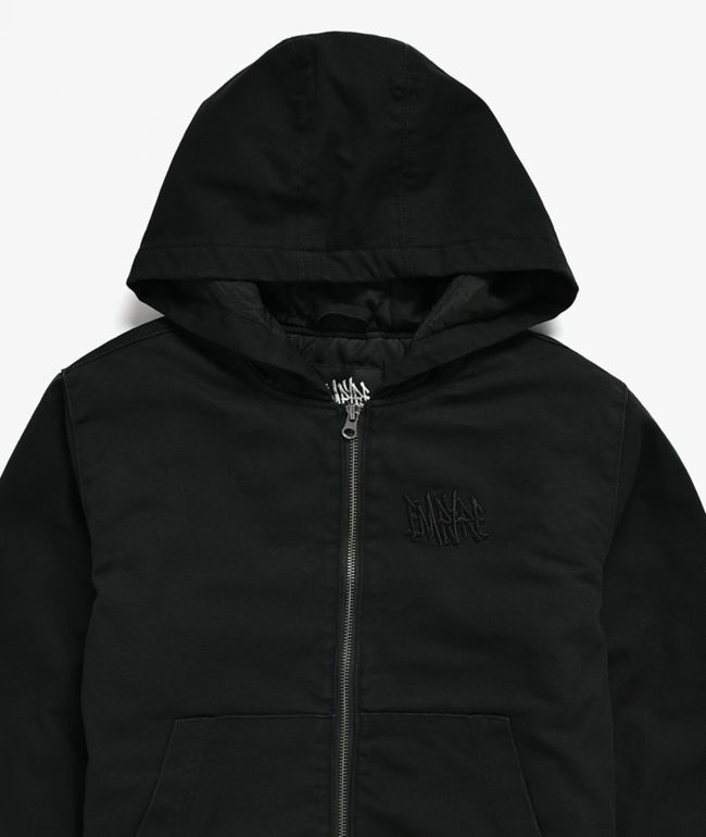 Empyre Kids Grate Black Hooded Canvas Jacket - thumbnail 3