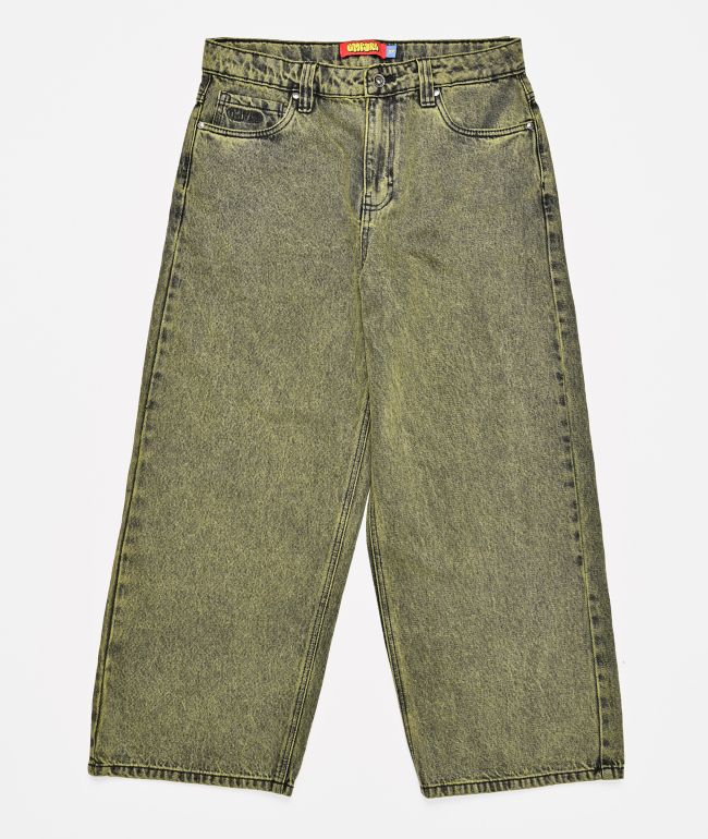Empyre Kids Green Wash Ultra Wide Jeans