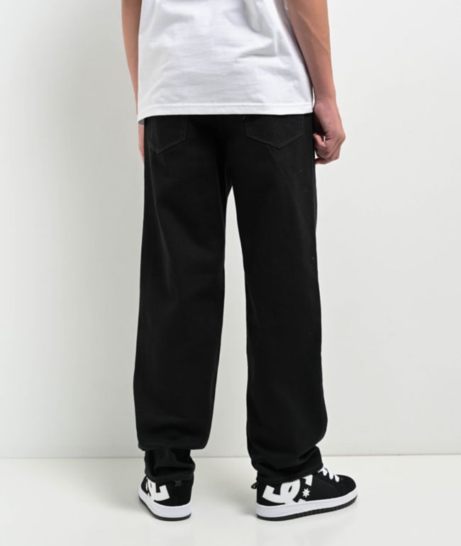 Empyre Kids Loose Fit Black Denim Skate Pants - thumbnail 2