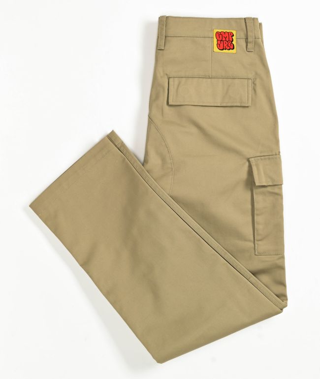 Empyre Kids Loose Fit Khaki Cargo Skate Pants - thumbnail 3