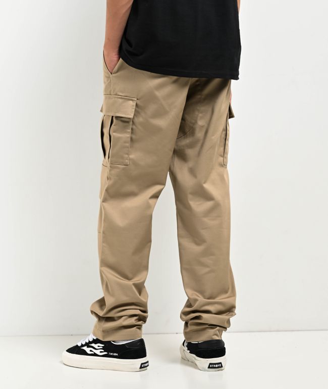 Empyre Kids Loose Fit Khaki Cargo Skate Pants - thumbnail 2