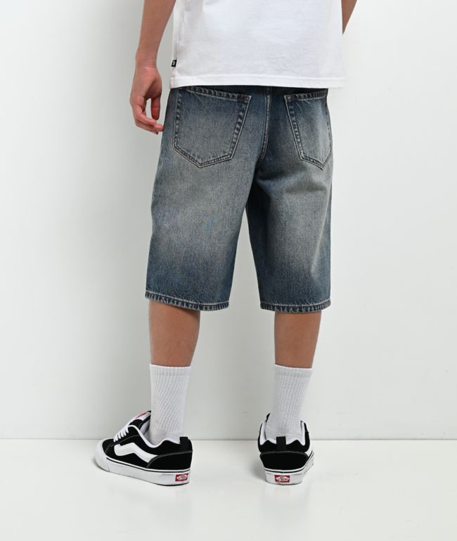 Empyre Kids Loose Fit Spin Blue Skate Shorts - thumbnail 2