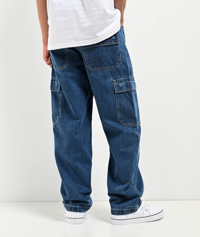Empyre Kids Skate Blue Cargo Denim Jeans - thumbnail 2