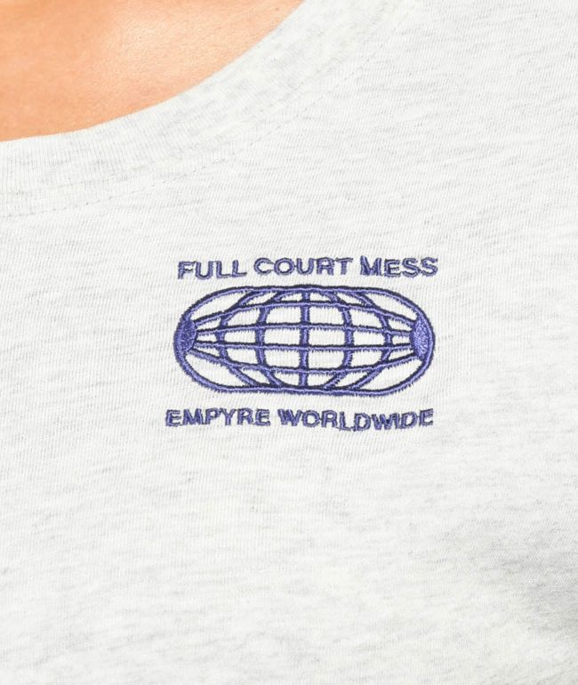 Empyre Kipsy Open Mind Grey Crop T-Shirt - thumbnail 3