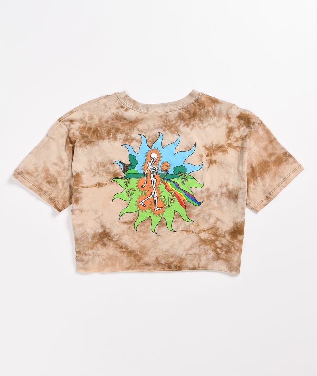 Empyre Kipsy Tan Tie Dye Crop T-Shirt