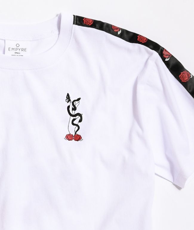 Empyre Kipsy Taping White Crop T-Shirt - thumbnail 3