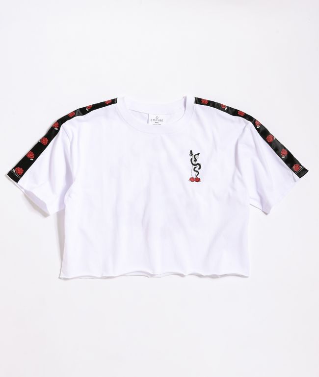 Empyre Kipsy Taping White Crop T-Shirt - thumbnail 2