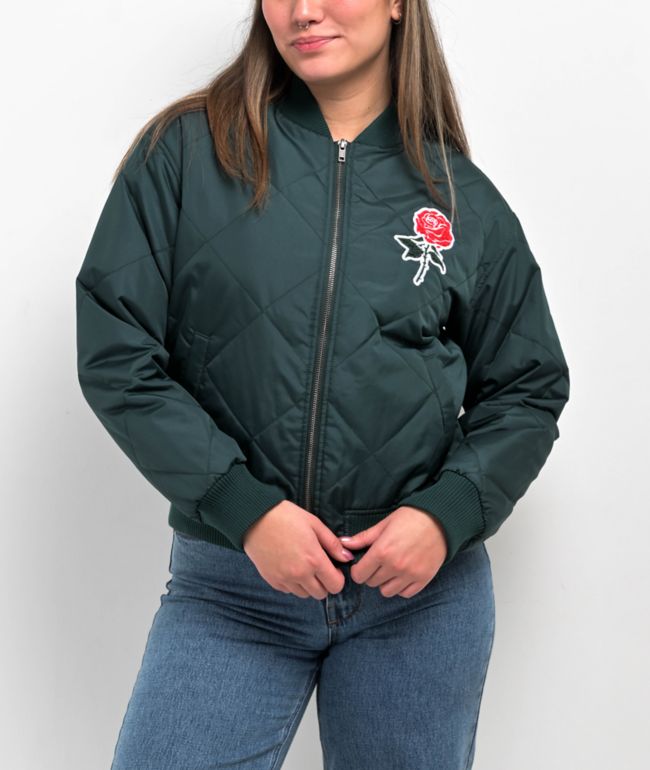 Empyre Laila Ponderosa Green Bomber Jacket - thumbnail 3