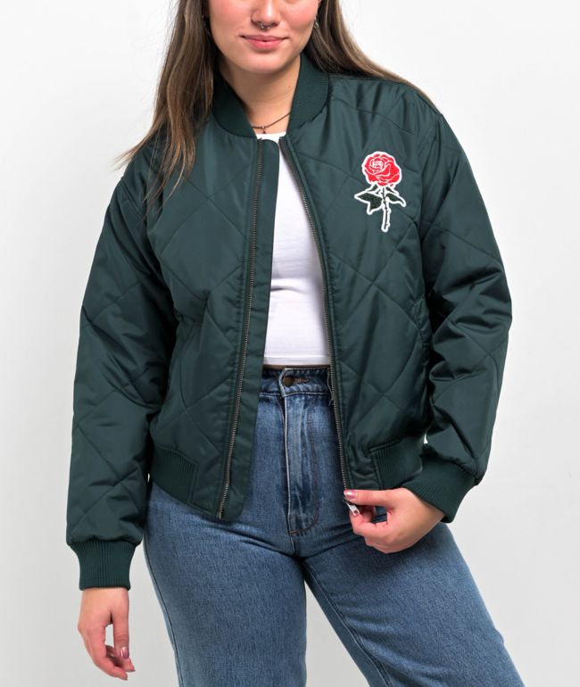 Empyre Laila Ponderosa Green Bomber Jacket - thumbnail 2